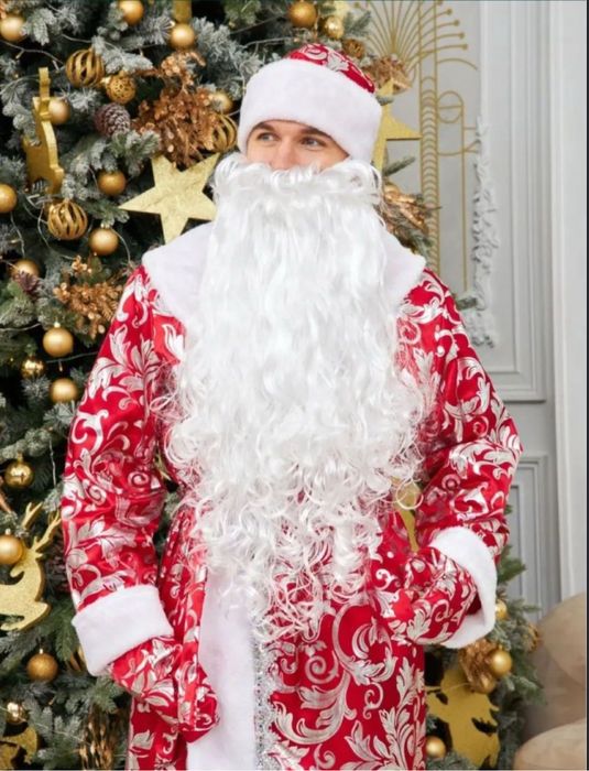 Аренда костюма Деда Мороза • Премиум борода • Новый год