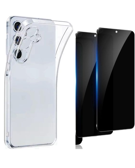 Samsung S25 FE S25 EDGE - Husa Simplity Clara / Neagra si Folie Sticla