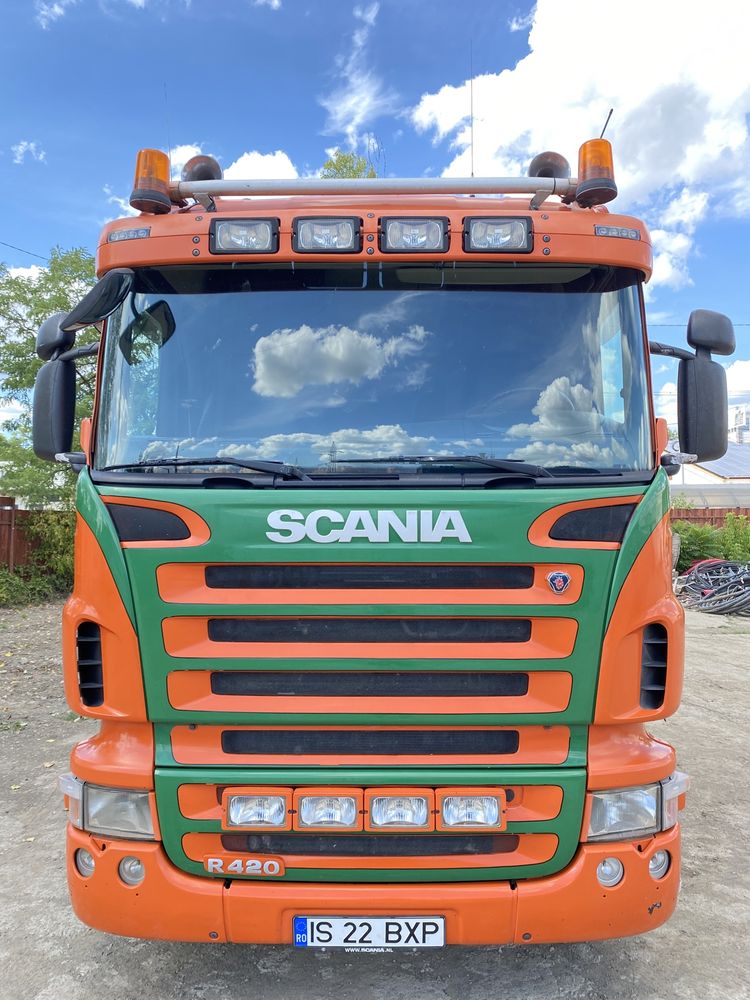 Cap Tractor - Camion Cu Macara Scania R420 HMF 4220