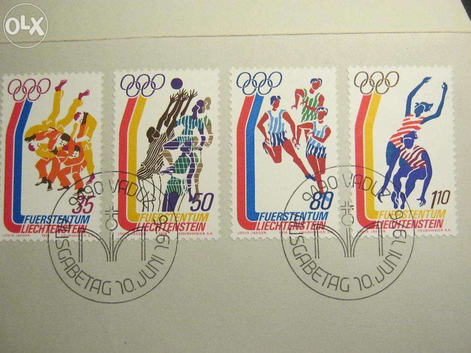 Plic timbrat,timbre,necirculat,prima zi a emisiunii.J.O; MONTREAL 1976