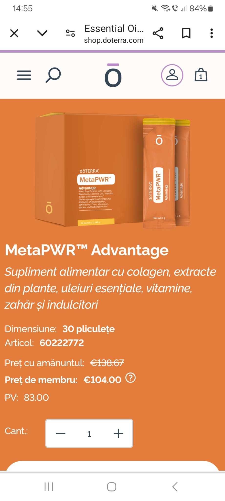 Colagen MetaPWR Doterra