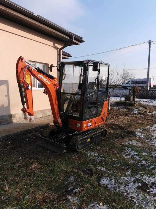 Sapaturi miniexcavator 2T,  fundatii, canal, gard, intindere pomant