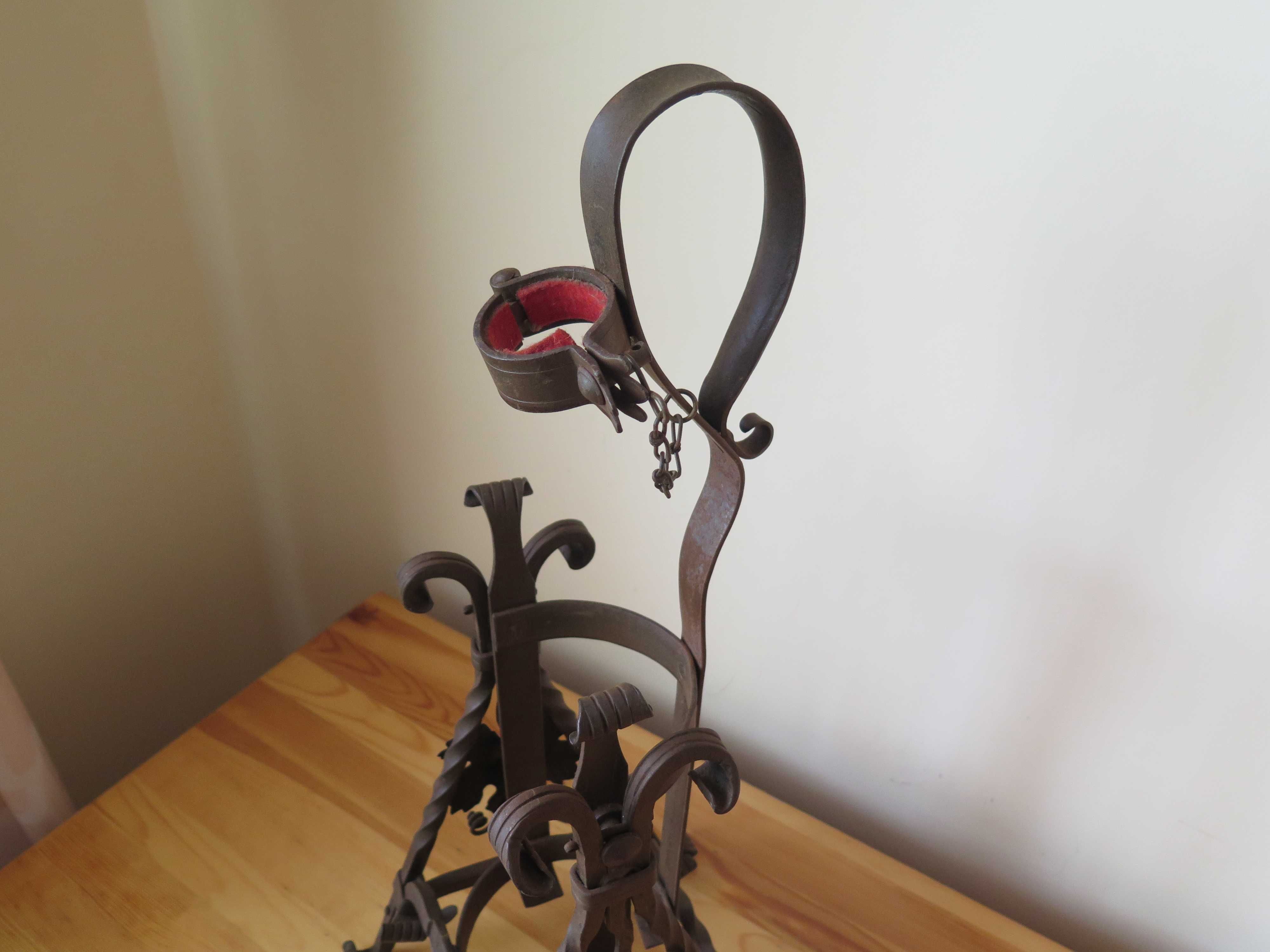 Vintage Asbach-Uralt Wine Bottle Holder/Decanter ,1970г.,ковано желязо