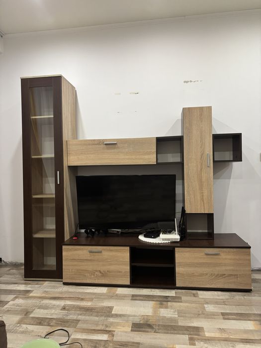 Секция и два шкафа дъб сонома и венге