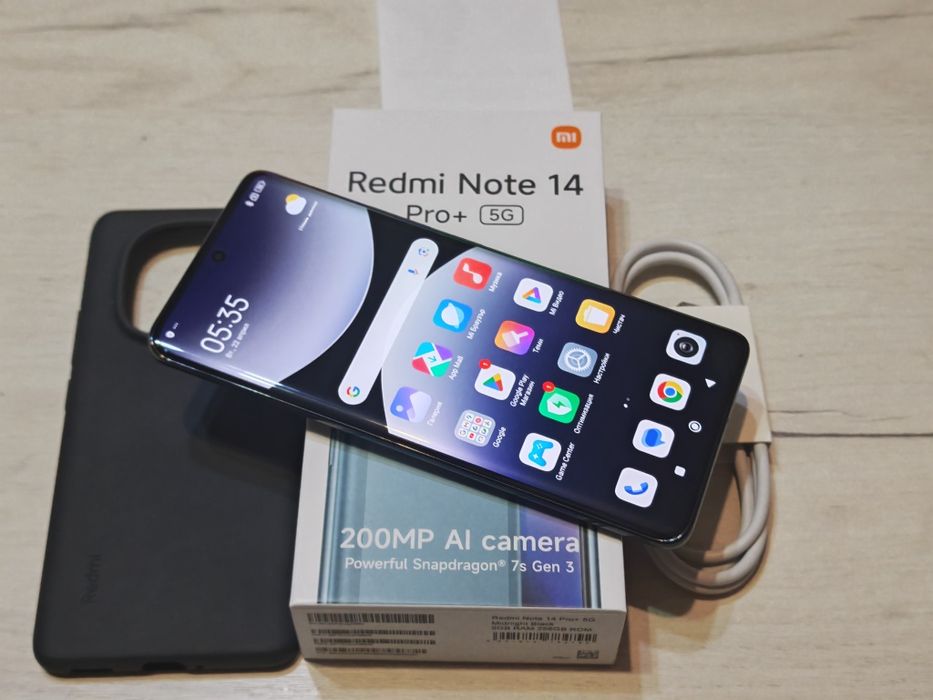 Като нов Redmi Note 14 Pro+ 5G 8 GB RAM 256 FB ROM 23м Гаранция