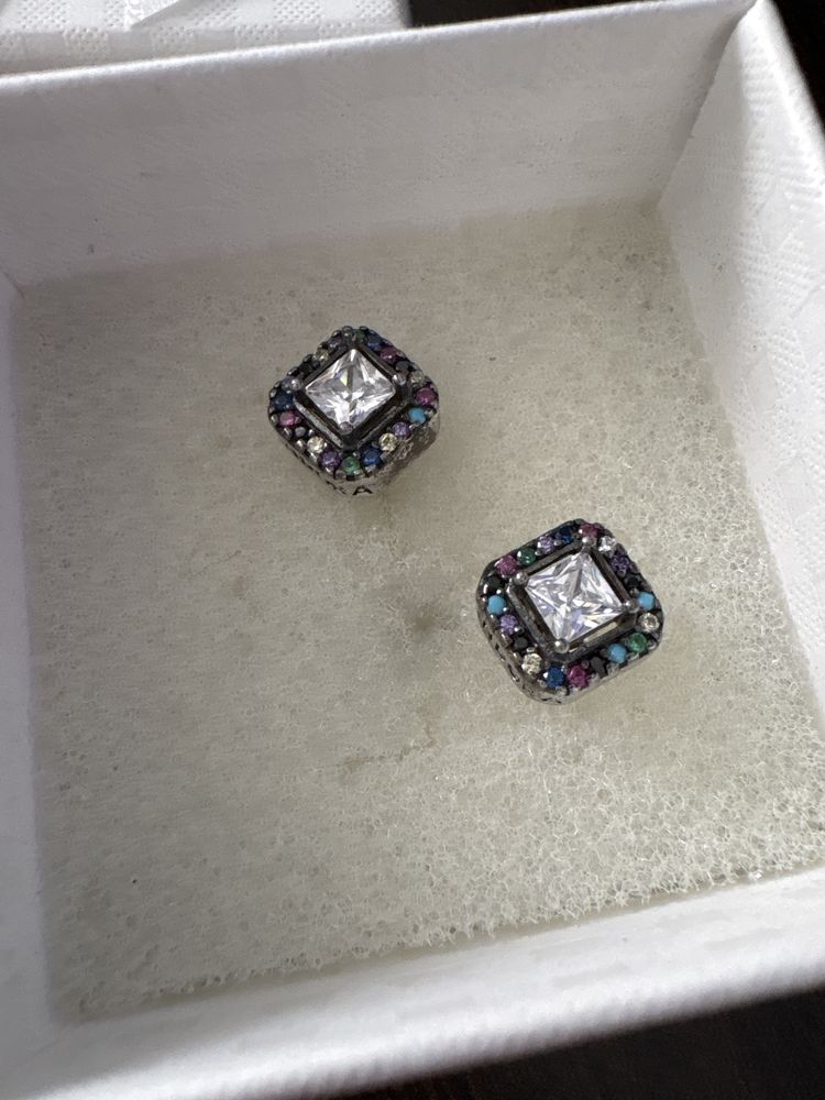Cercei Pandora cu pietre multicolore