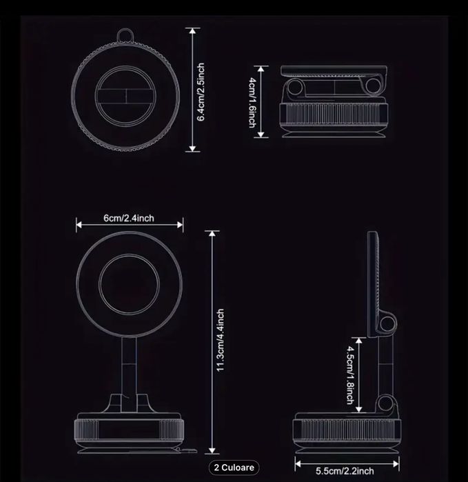 Suport auto cu ventuza puternic