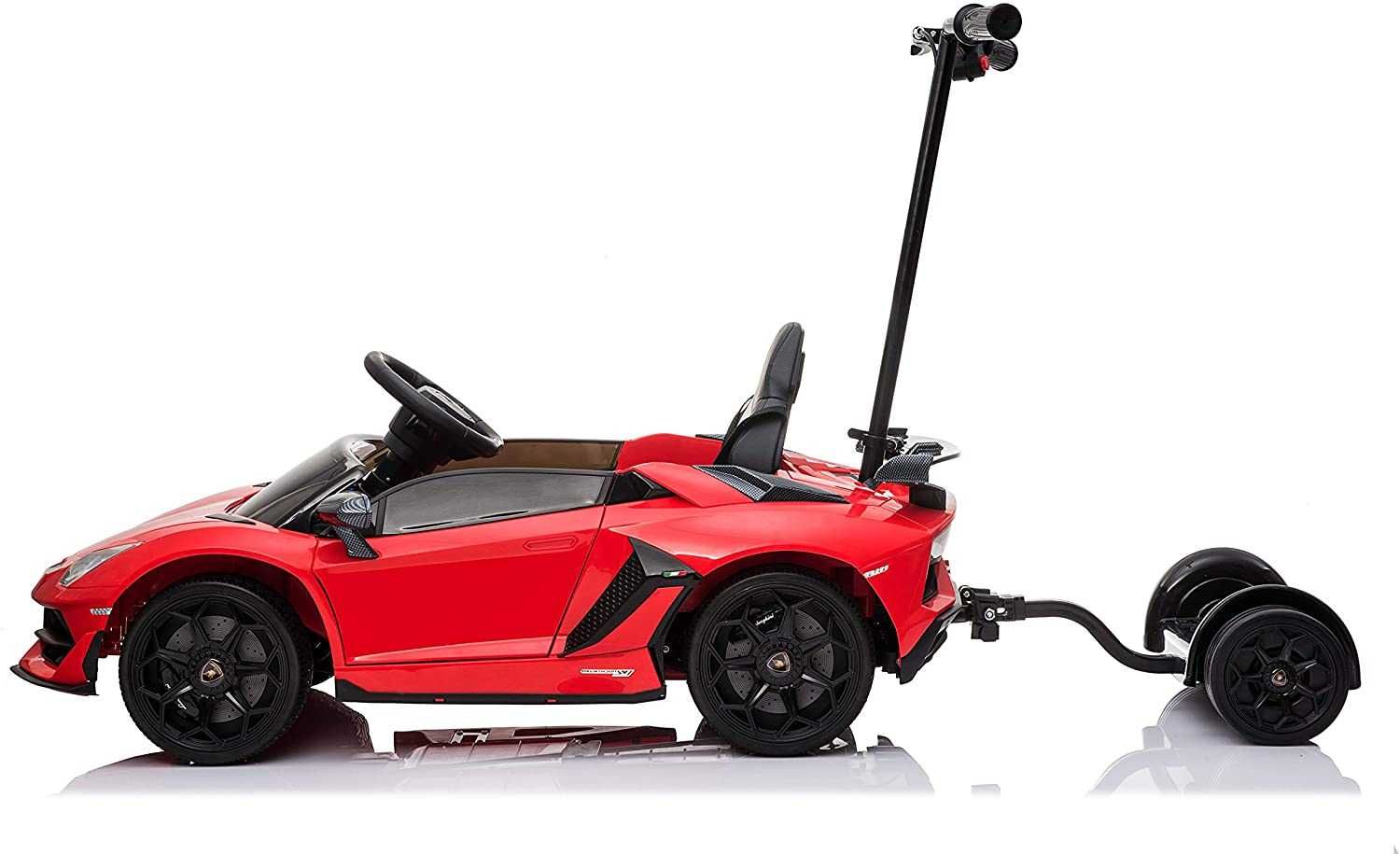 Masina electrica Lamborghini Aventador SVJ 70W 12V cu Hoverboard #Rosu