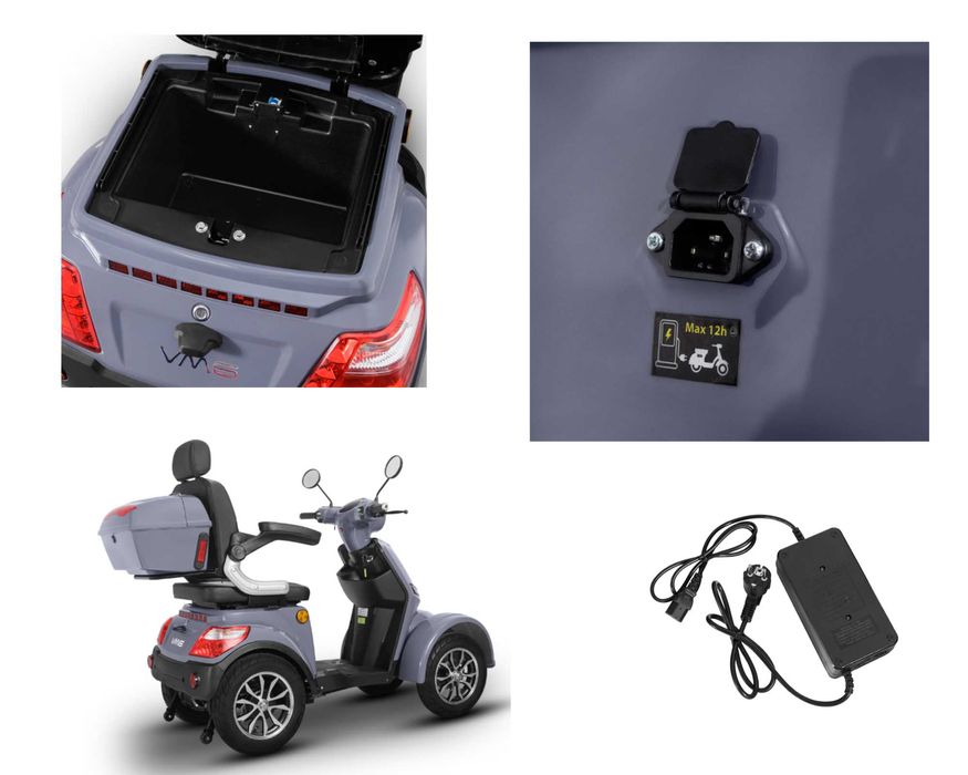 Scuter electric 4-roți L6e 2024 - 1.000 W pt pers cu mobilitate redusa