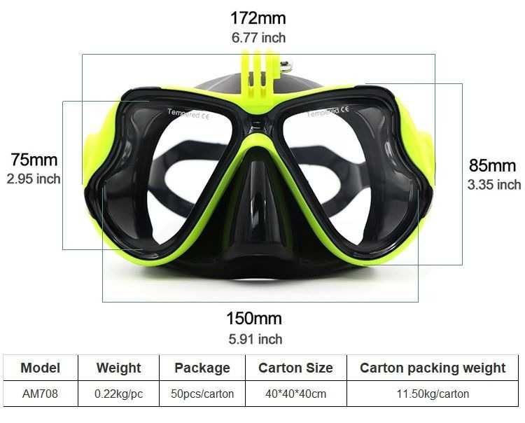 Ochelari snorkeling cu suport GoPro ( snorkel inot masca apa )