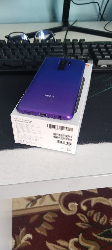 Redmi 9 Sunset Purple 4/64gb Holati Alo ishlashi zoʻr