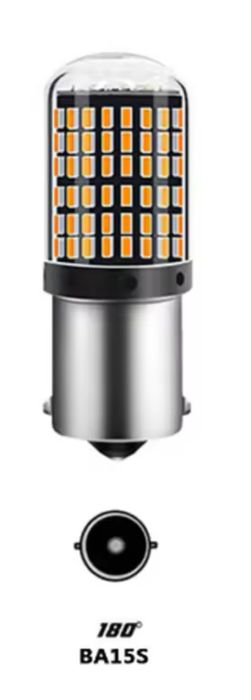 жълти лед крушки 12v ba15s