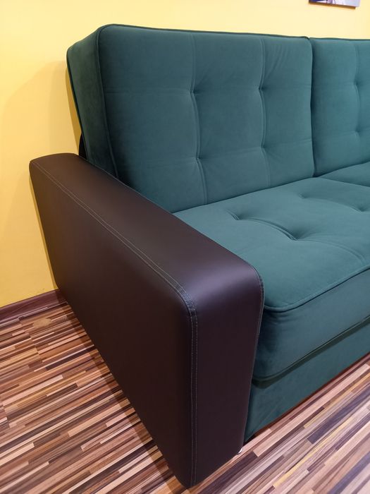 Canapea extensibilă 3 locuri, nouă, ladă depozitare, 235x95 dimensiuni