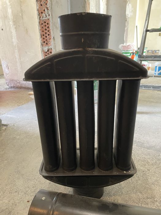 Радиатор за камина и кюнци 5 ребра, черен мат