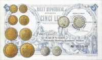 Super timbre colita nestampilata Romania sistemul monetar Carol I