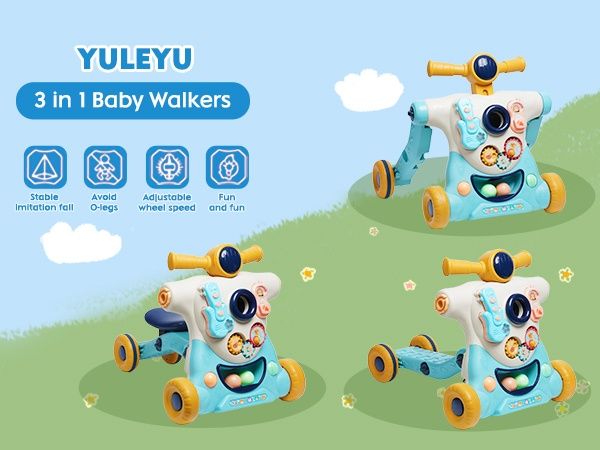 3в1 Бебешка Проходилка/ Уокър с Обучително Съдържание, YULEYU