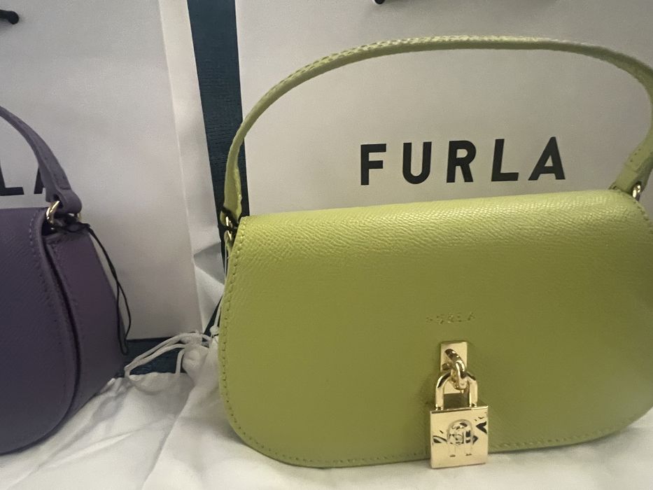 FURLA ARTEMIS mini Gold, Candy floss, Midori.Нови,със сериен номер