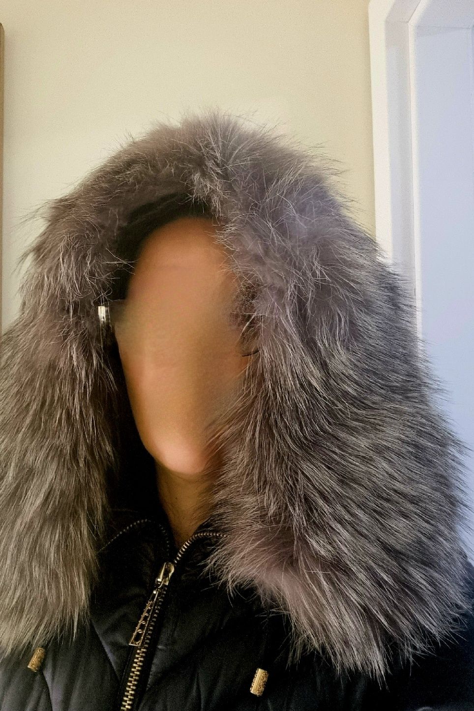 дамско зимно яке с естествена кожа от лисица