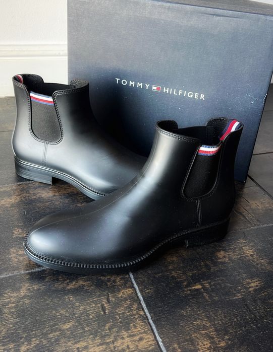 Botine Ghete Chelsea Impermeabile Tommy Hilfiger Negre / size 41