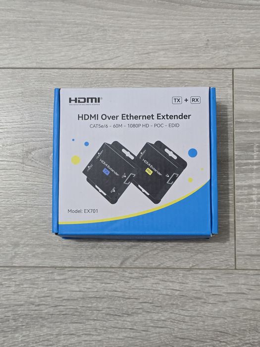 Extender HDMI VEDINDUST peste cablu de rețea Cat5e/Cat6 – până la 60m