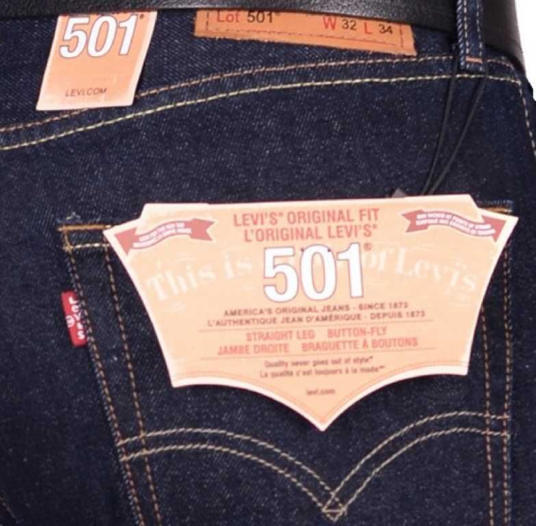 Джинсы "Levi's 501" (denim двух оттенков)