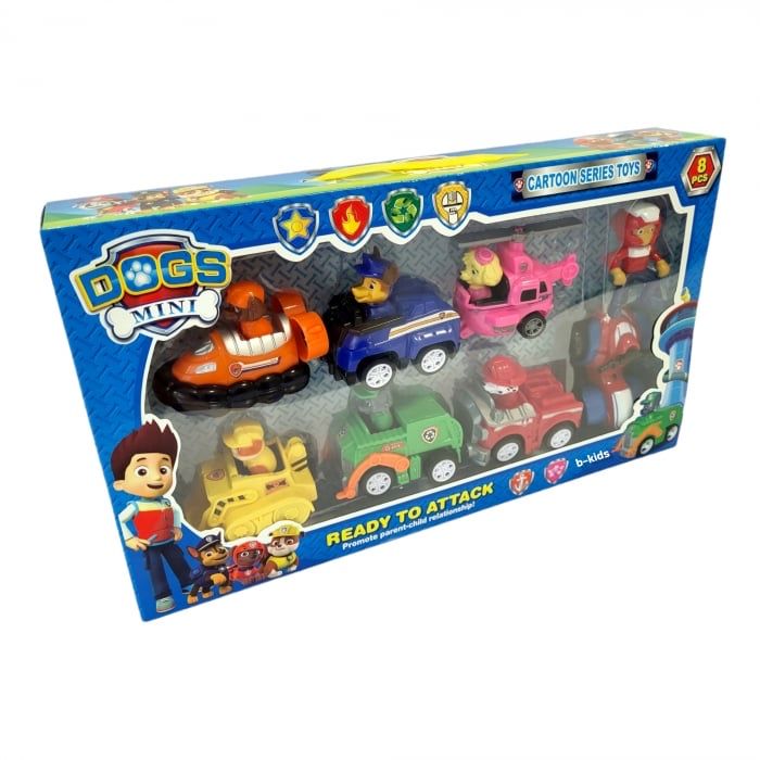 Set masinute si personaje Patrula Catelusilor, Paw Patrol, Chase, NOU