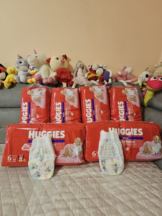 Lot 6 baxuri Huggies Pants Girls Nr.6, 44buc/bax
