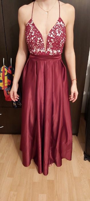 Rochie de seara culoare burgundy noua