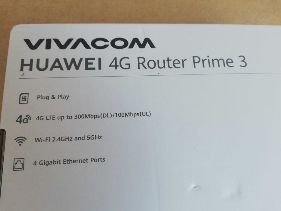 HUAWEI B535 4G Router Prime3 CAT 6 работи само с карти на Vivacom