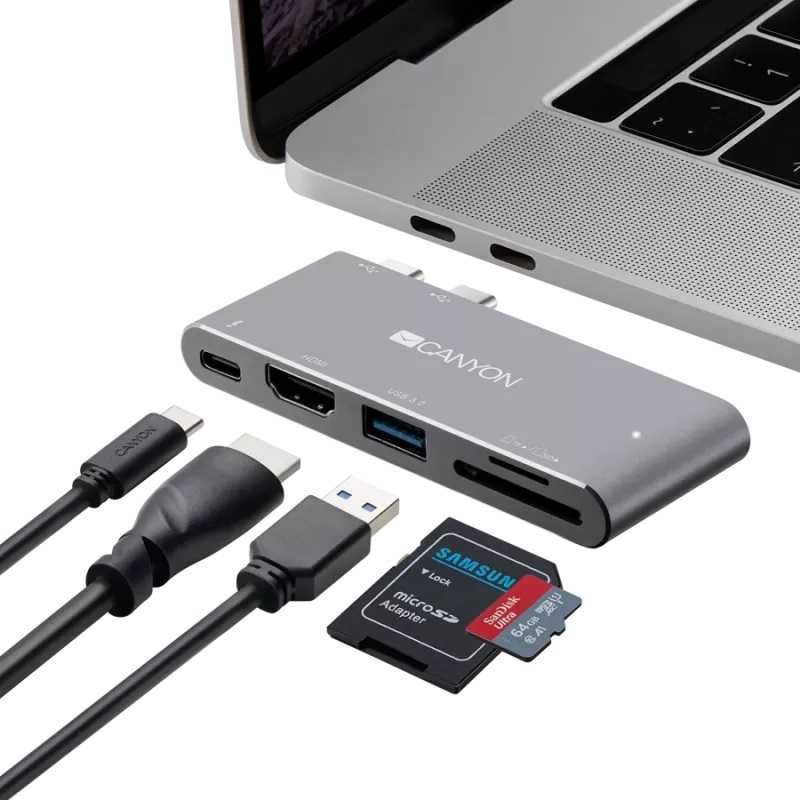 CANYON DS-5 докинг станция, Thunderbolt 3, HDMI,USB3.0... CNS-TDS05DG