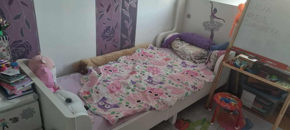 Pat extensibil  Ikea fără saltea + baldachin