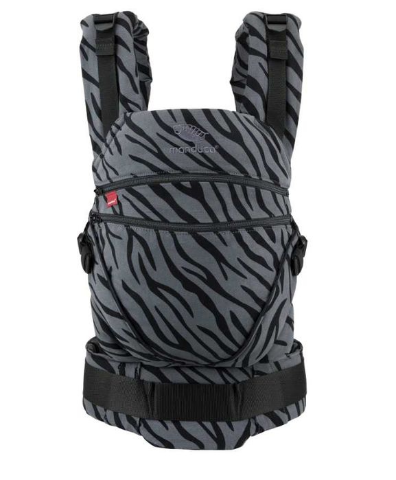 Marsupiu Manduca XT WildLife Zebra, pana la 20 kg, Negru/Gri