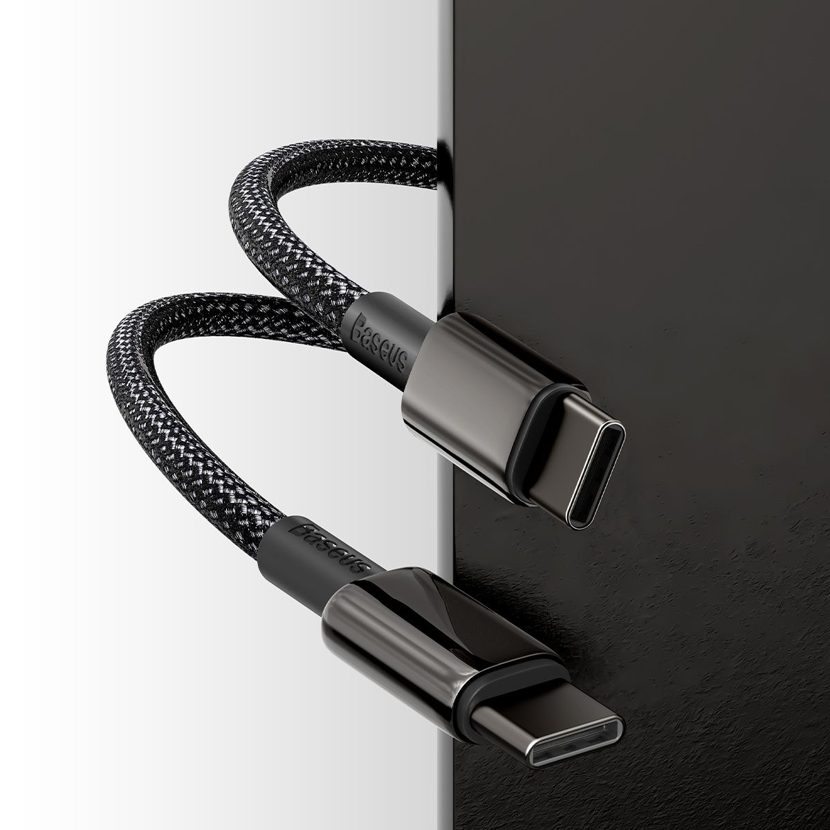 Cablu USB Type C Baseus Tungsten Gold 100W 5A 2m CATWJ-A01 Black
