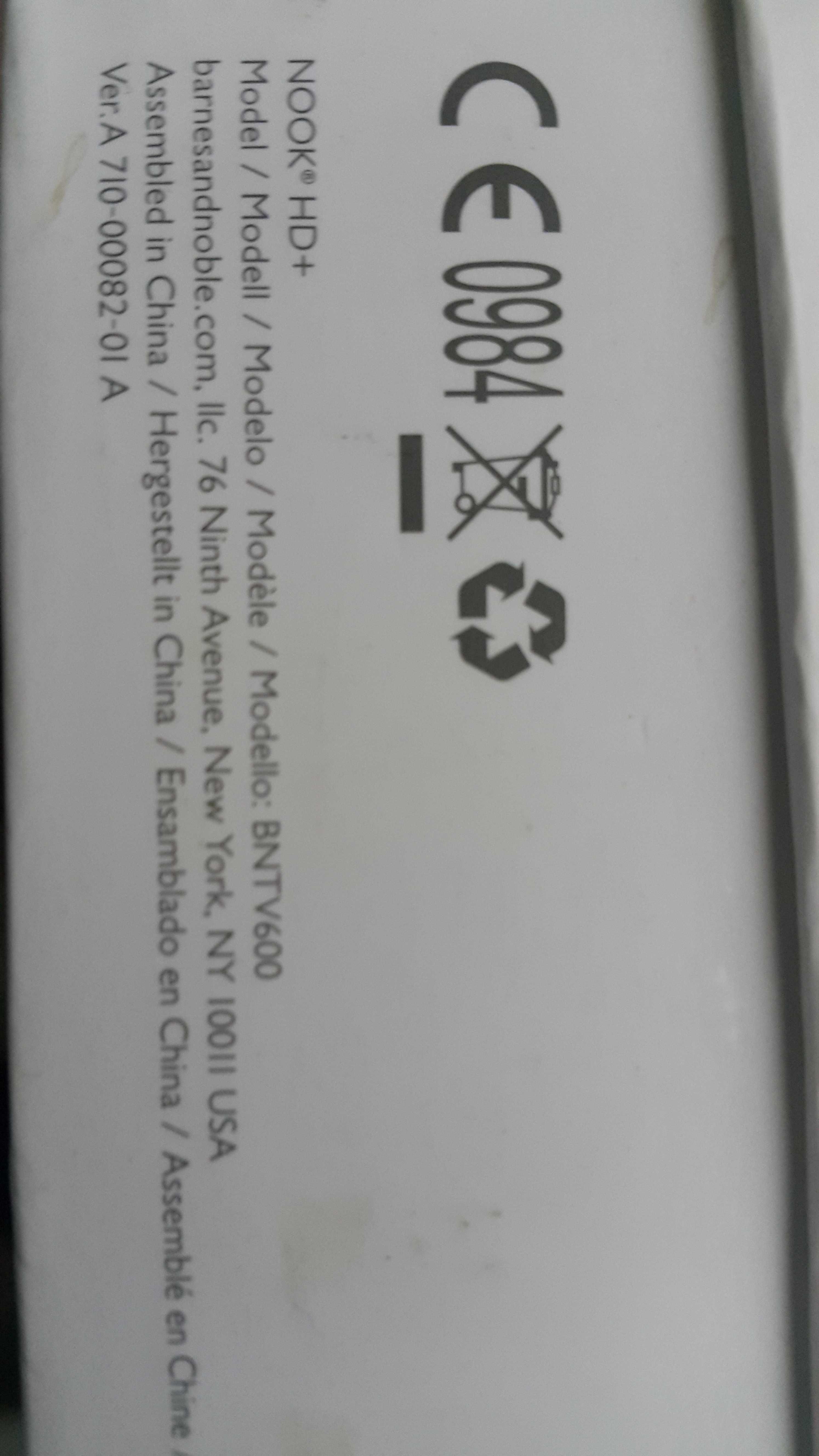 Таблет NOOK HD+ BNTV600 Barnes & Noble 9" 16GB без зарядно