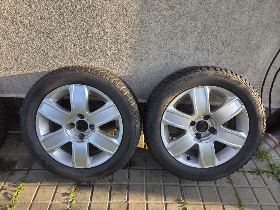 2 джанти 16" 4×108 със зимни гуми Bridgestone Blizzak 205/55/16