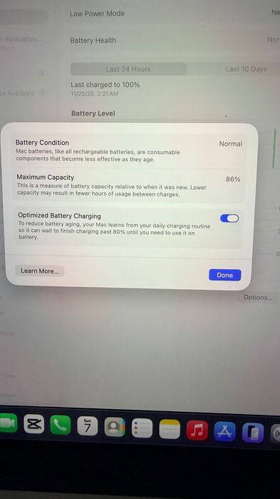 Mac book m1 pro 32 ram 512 xotira hamda ssd 128 xotira bor