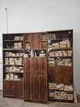 Biblioteca vintage din lemn masiv