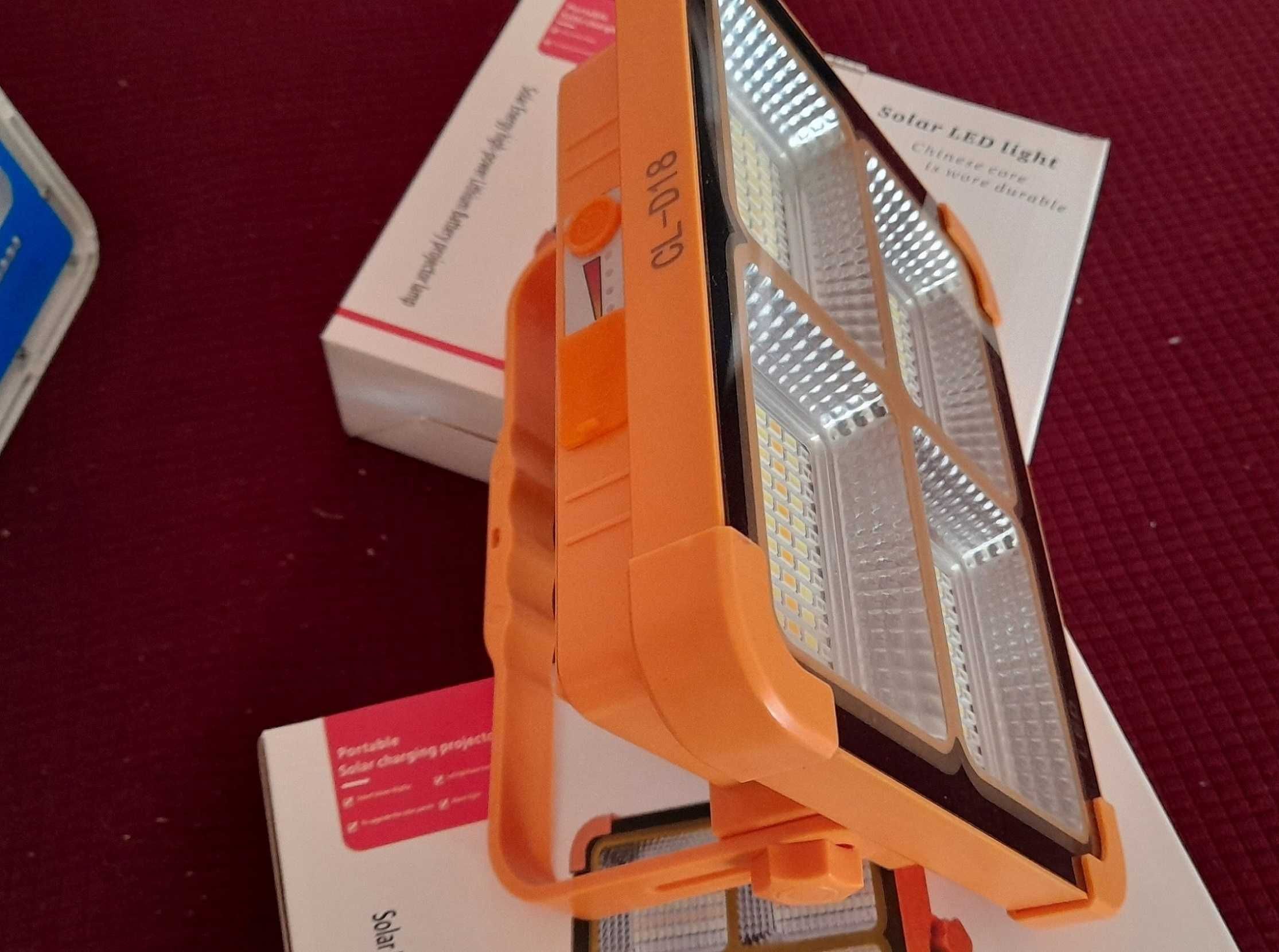 Lampa solara proiector portabil 300w camping pescuit rulote foisor