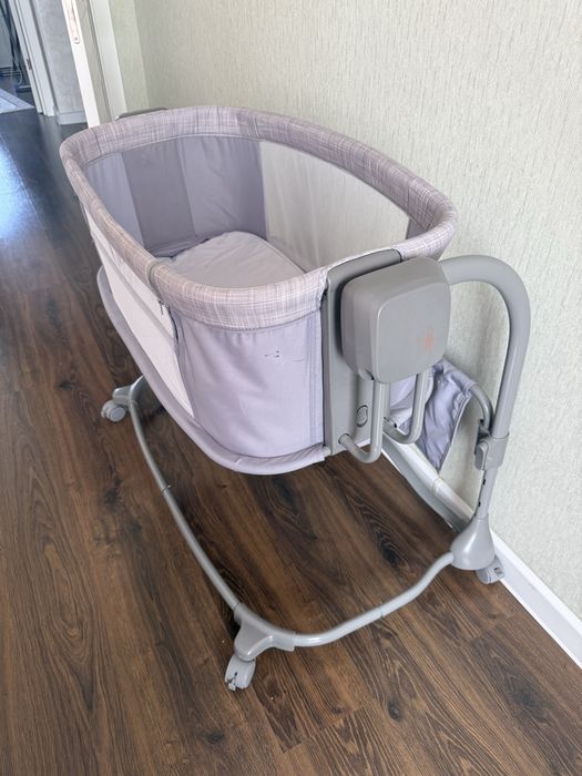 Кроватка манеж серая