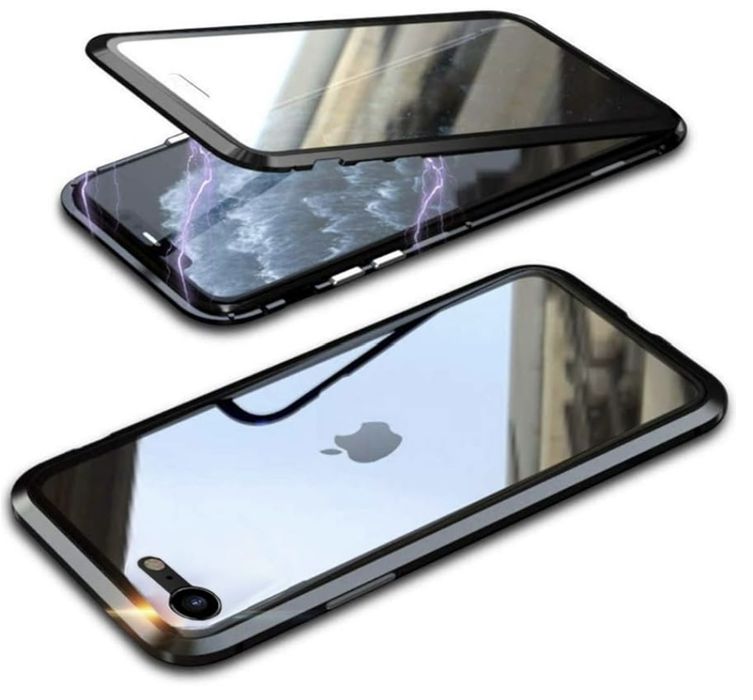 Магнитный стеклянный чехол Iphone SE 2020, защита 360