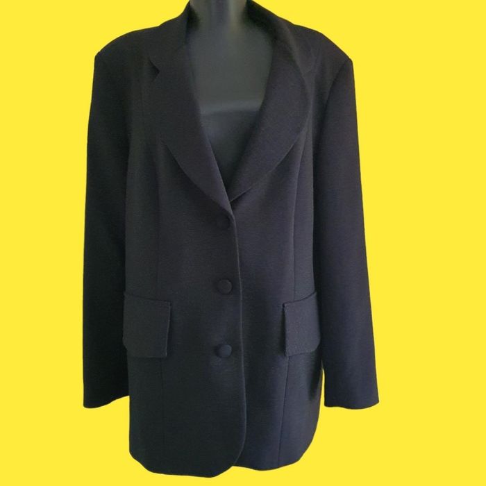 Sacou toxedo negru sclipicios oversize