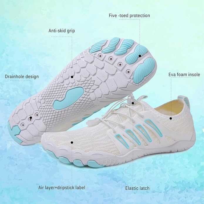 tqgold Боси обувки, летни обувки за плуване и фитнес