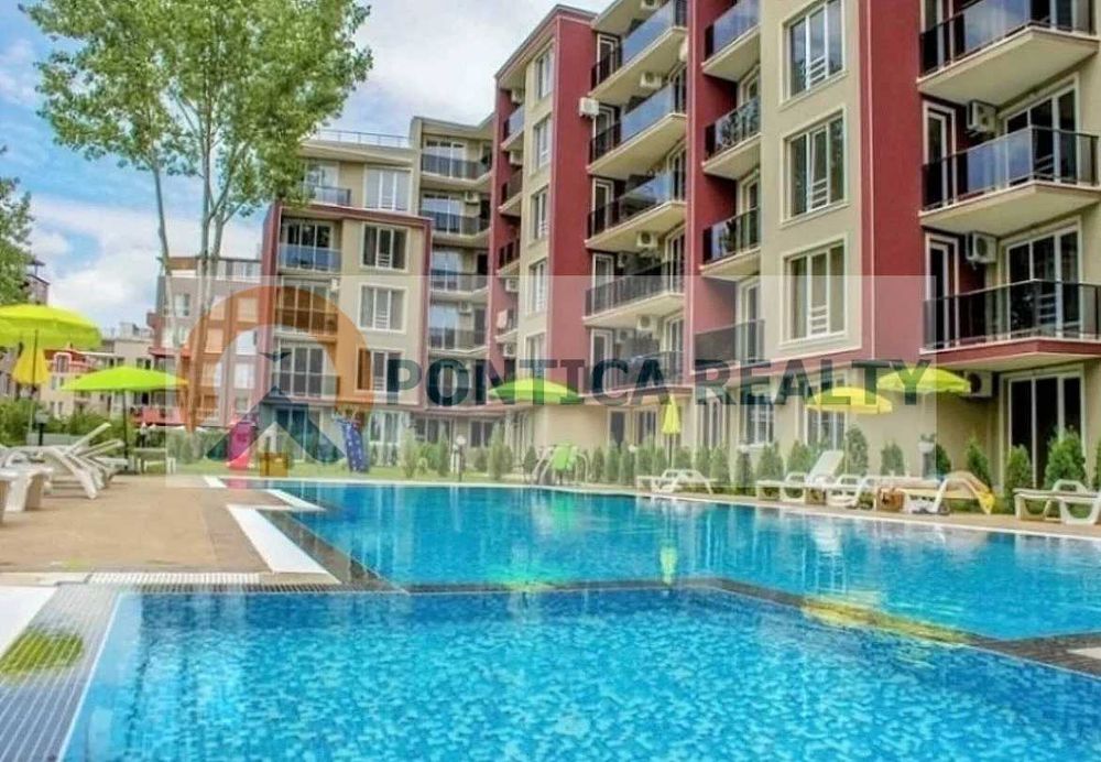 Двустаен апартамент в красив комплекс ВИП ПАРК с дворче в Слънчев Бряг