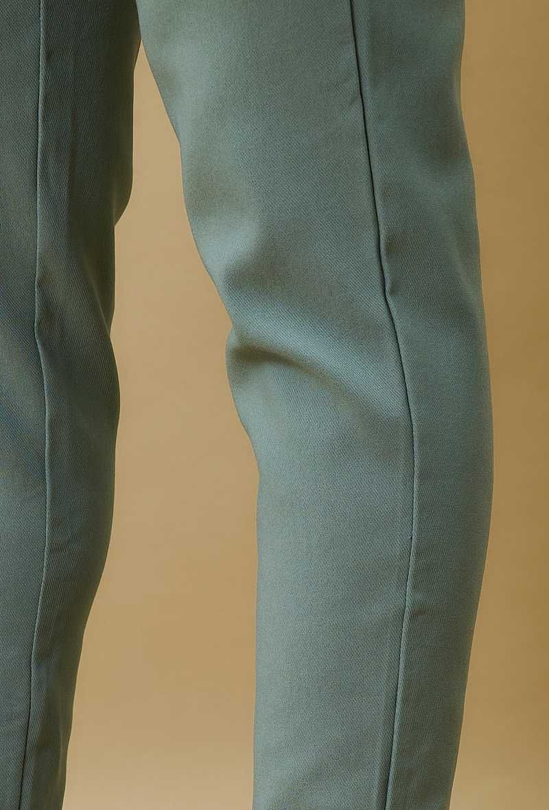 Pantaloni barbati casual, skinny fit, viscoza, Verde/Verde deschis