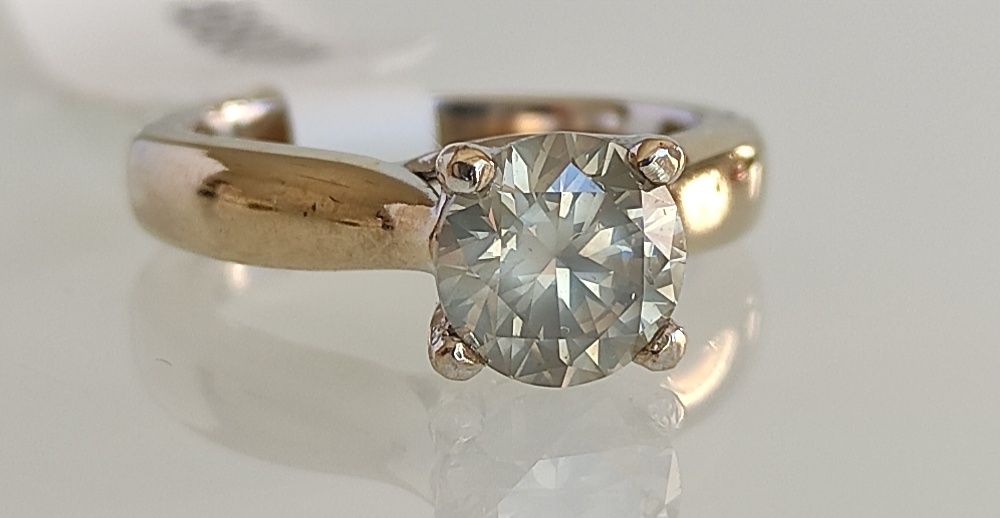 Inel logodna aur 18k si diamante 1.31ct