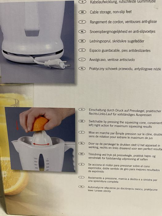 Storcator citrice Severin, absolut nou, in cutie