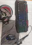 Kit gaming casti mouse tastatura mousepad RGB noi