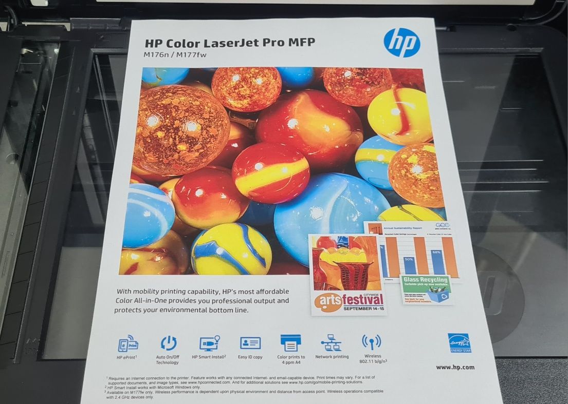 Продаю цветной лазерный принтер 3в1 Мфу HP Color M177fw WiFi