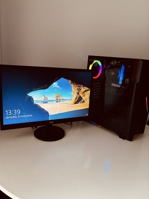 SISTEM Gaming , Monitor + Unitate , IMPECABIL