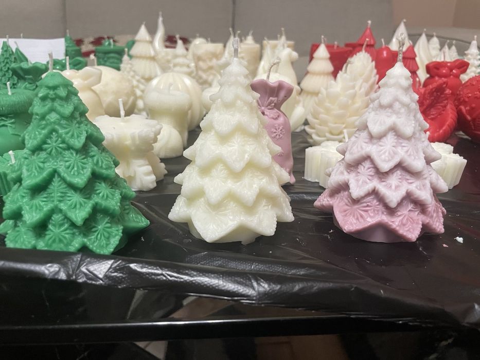 Коледни, соеви свещи